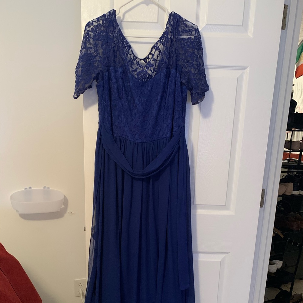 Chiffon long evening dress 18W